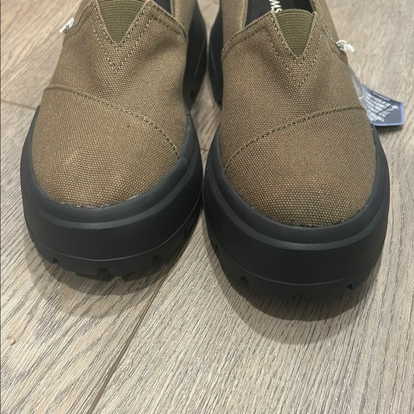 NWT TOMS Alpargata Combat Dark Olive Comfort Foam Insoles Canvas Shoes Size 7.5 - Picture 10 of 12